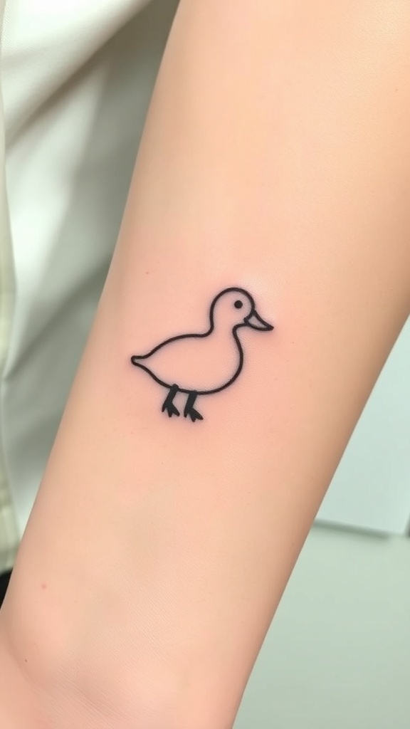 duck-outline-tattoo-design